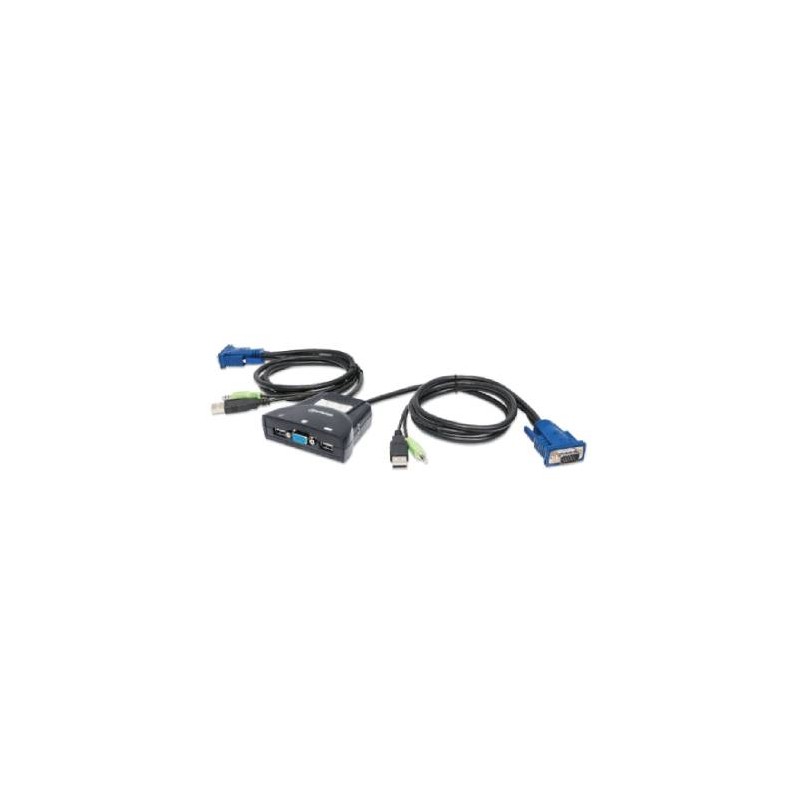 MANHATTAN SWITCH KVM, 2X USB, 2X VGA KVM 151245