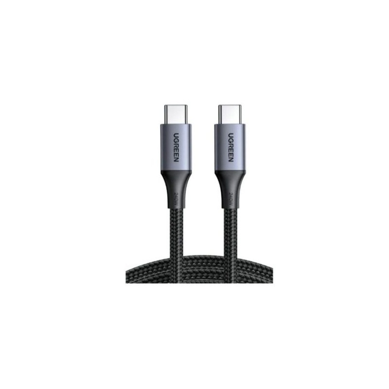 CABLE USB-C A USB-C 2M, 240W, PD 3.1 TRENZADO, ALUMINIO Y NYLON, CHIP E-MARKET, COMPATIBLE CON PD3.1, CARGA RÁPIDA 48V/5A Y TRAN