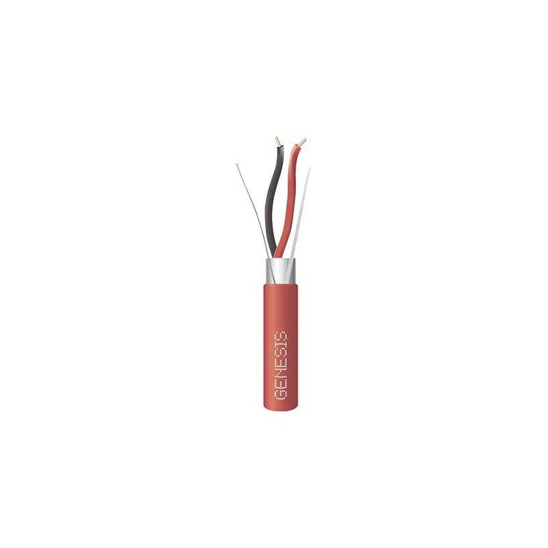 BOBINA HONEYWELL DE 152 METROS DE ALAMBRE 2 X 18 AWG, BLINDADO, TIPO FPLR, DE COLOR ROJO, PARA APLICACIONES EN SISTEMAS DE DETEC