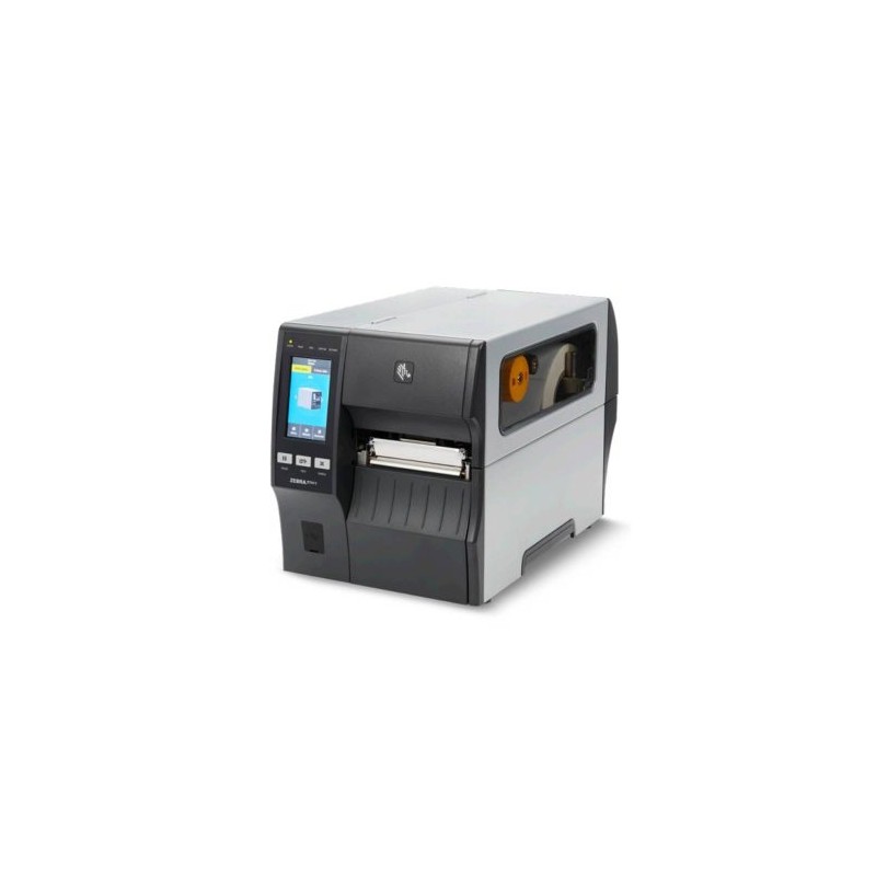 IMPRESORA DE ETIQUETAS ZEBRA ZT411, TRANSFERENCIA TÉRMICA, 203 X 203DPI, USB, SERIAL, ETHERNET, BLUETOOTH, NEGRO/GRIS, REQUIERE 