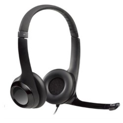 DIADEMA LOGITECH H390 MICRÓFONO USB COLOR NEGRO, 981-000060