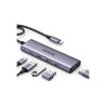 HUB USB-C UGREEN (DOCKING STATION) 5 EN 1, HDMI 2.0 4K@30HZ, 3 USB-A 3.0 (5GBPS), USB-C PD CARGA 100W, POTENTE DISIPACIÓN DE CAL