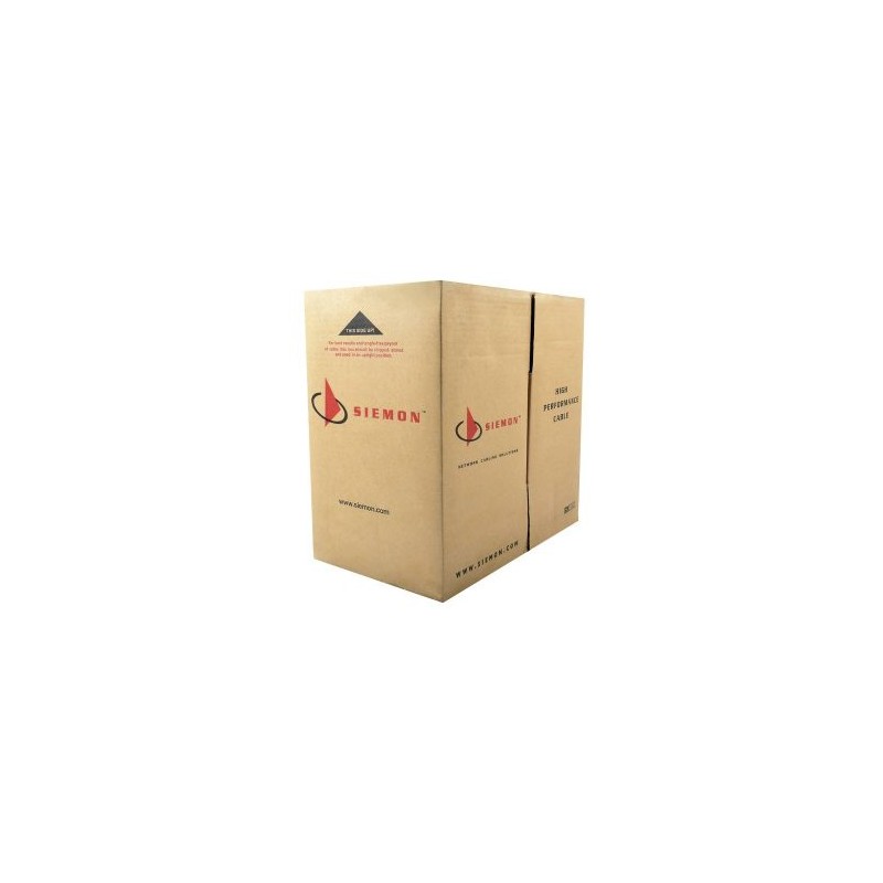 BOBINA DE CABLE CAT6 UTP, SIEMON, 305 METROS, GRIS, DESEMPEÑO CAT6, PVC (CM), COLOR GRIS, 24 AWG, 305M, 9C6M4-E2-RXA