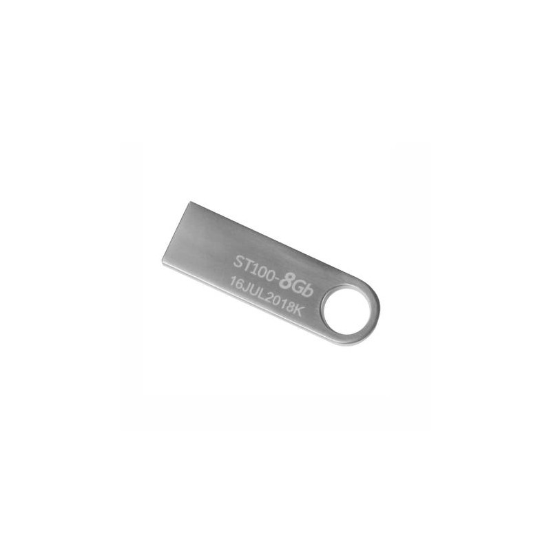 MEMORIA USB STYLOS, 8GB, USB A, LECTURA 80MB/S, PLATA