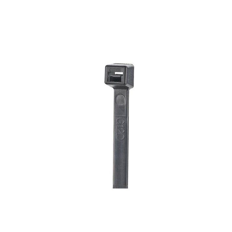 CINCHO DE NYLON 6.6 STRONGHOLD™, 200MM LARGO X 2.5MM ANCHO, COLOR NEGRO, EXTERIOR RESISTENTE A RAYOS UV, PAQUETE DE 100PZ, S8-18
