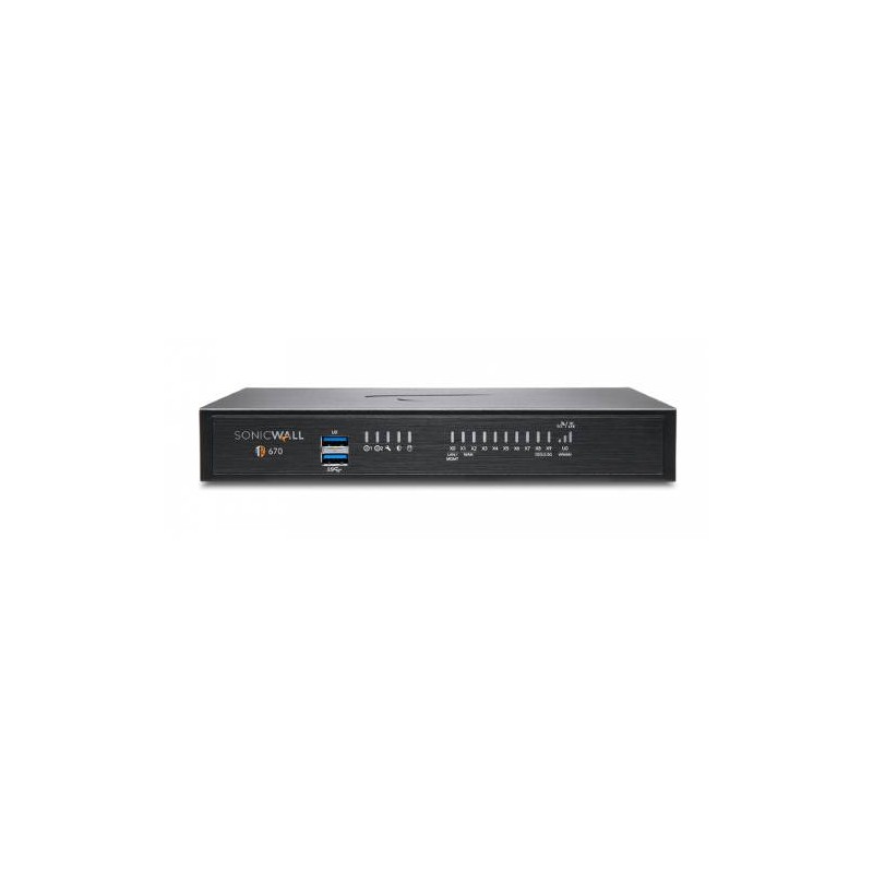 FIREWALL SONICWALL TZ670, ALÁMBRICO, 5000MBIT/S, 8X RJ-45 – ESSENTIAL EDITION 1 AÑO, 02-SSC-5640
