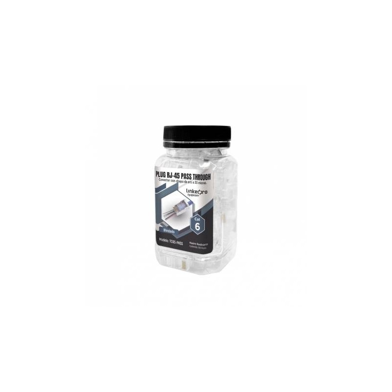 LINKEDPRO CONECTOR CAT6 RJ-45, TRANSPARENTE, 100 PIEZAS