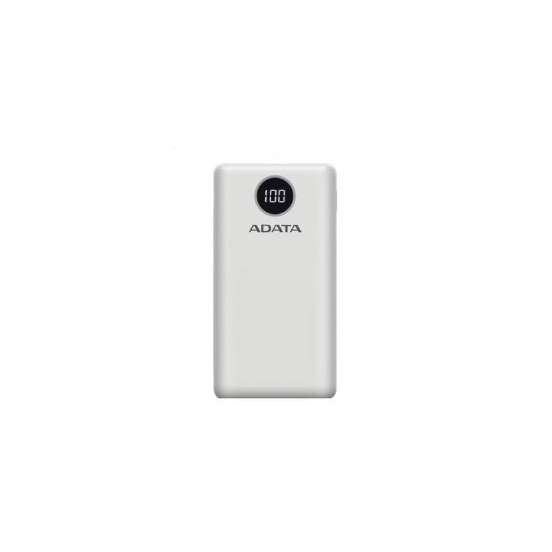 CARGADOR PORTÁTIL ADATA P20000QCD, 20.000MAH, BLANCO