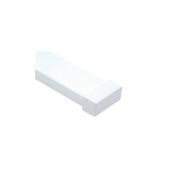 TAPA FINAL BLANCA DE PVC AUTO EXTINGUIBLE, PARA CANALETA PT48,  PT48F