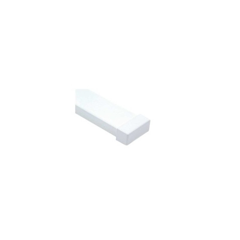TAPA FINAL BLANCA DE PVC AUTO EXTINGUIBLE, PARA CANALETA PT48,  PT48F