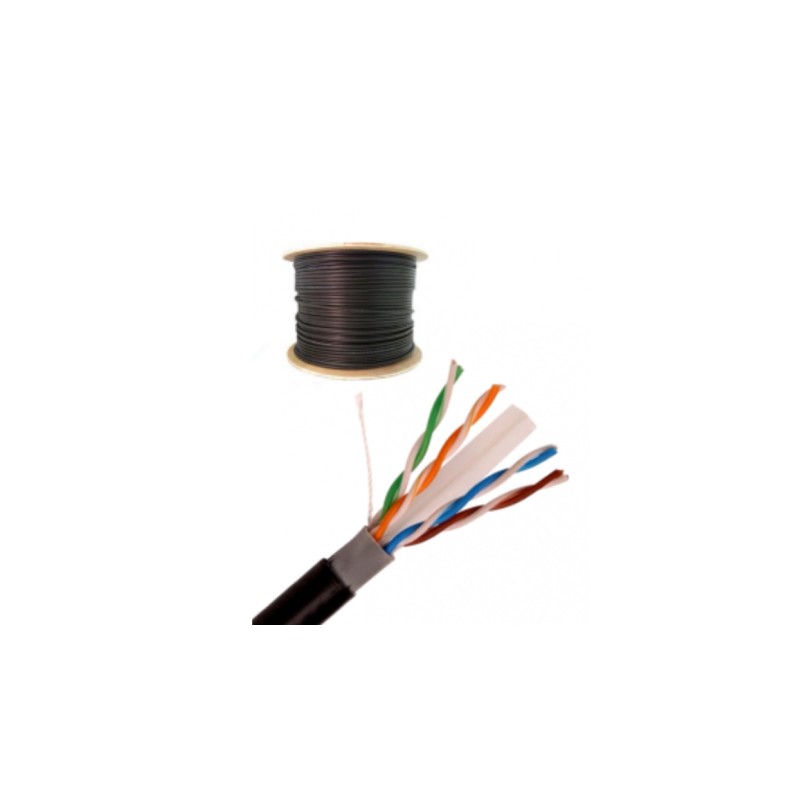 SAXXON OUTPCAT6CCAEXT- CABLE UTP CCA DE 305M/ CATEGORIA 6/ DOBLE FORRO/ COLOR NEGRO