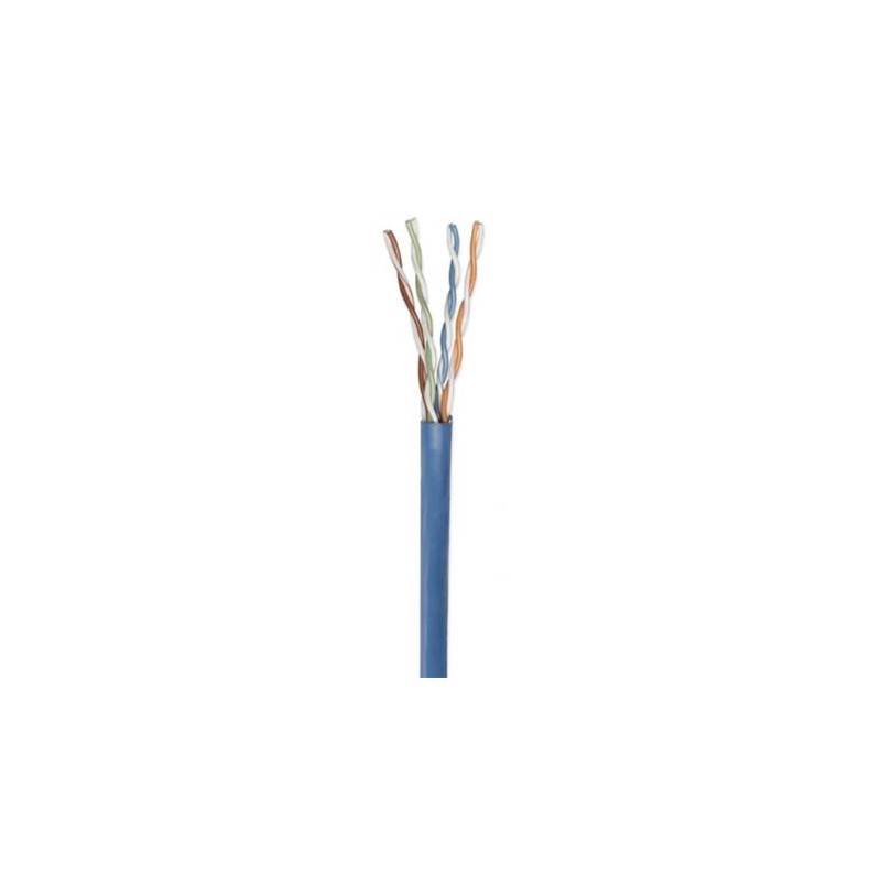 BOBINA CABLE INTELLINET CAT 5E CCA UTP 305M SÓLIDA, INTERIOR, COLOR AZUL