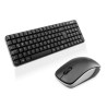 KIT TECLADO Y MOUSE GHIA, USB, RF INALAMBRICO, NEGRO Y GRIS, ESPAÑOL, GT4000BG