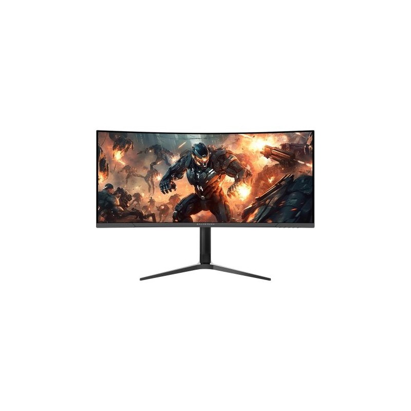 MONITOR GAMER CURVO BALAM RUSH BR-940733 LED 34?, 3440X1440 ULTRA WIDE QUAD HD, G-SYNC/FREESYNC, 165HZ, HDMI/DISPLAYPORT, BOCINA