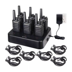 KIT DE 6 RADIOS RETEVIS RT68 CON CARGADOR Y AURICULARES