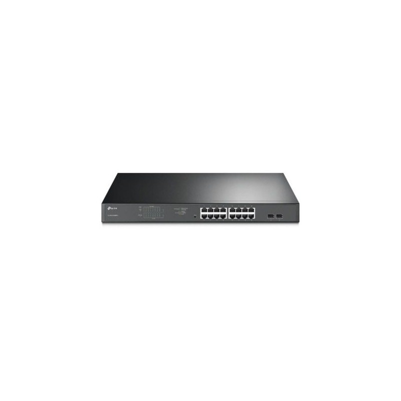 SWITCH TP-LINK GIGABIT ETHERNET JETSTREAM, 16 PUERTOS POE+,2 PUERTOS SFP HASTA 192W, 10/100/1000MBPS, 36GBIT/S, 8000 ENTRADAS, A