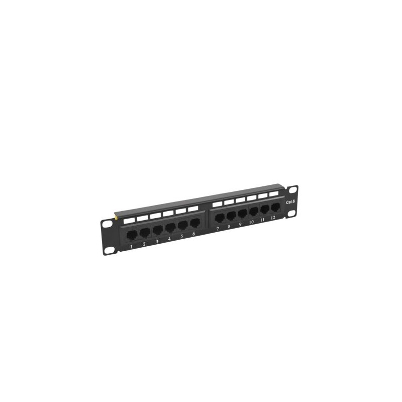 PANEL DE PARCHEO DE IMPACTO LINKEDPRO (110) UTP DE 12 PUERTOS CAT6, 10IN, LP-PP-601