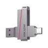 MEMORIA USB DUAL HIK SEMI DE 256 GB, USB-C Y USB-A, TRANSFERENCIA DE ALTA VELOCIDAD, METÁLICA, COMPATIBLE CON DISPOSITIVOS MÓVIL