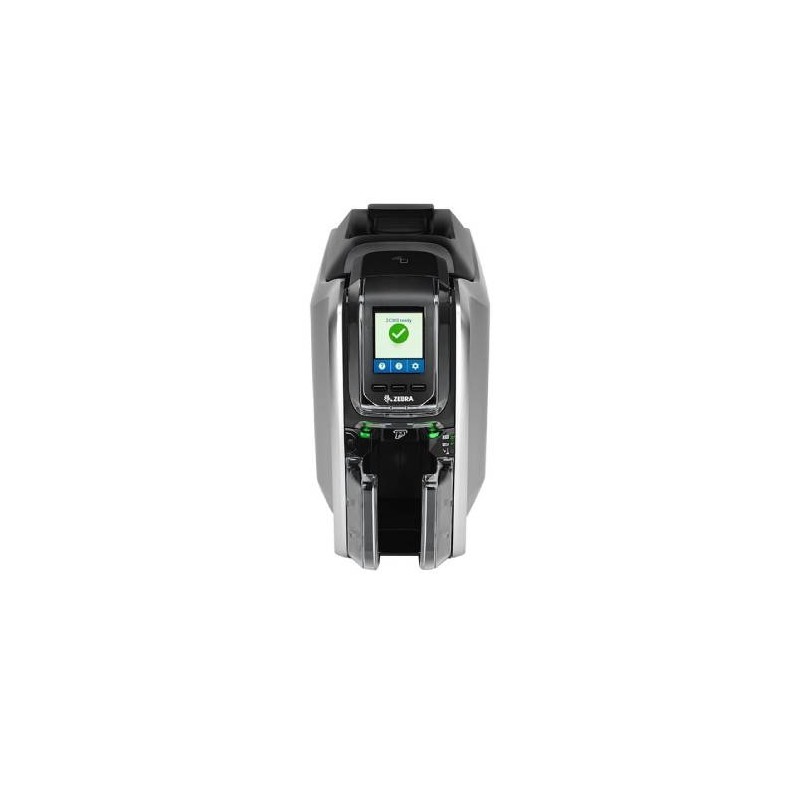 IMPRESORA DE CREDENCIALES ZEBRA ZC300, TRANSFERENCIA TÉRMICA, 2 CARAS, 300 X 300DPI, USB 2.0, ETHERNET, NEGRO/PLATA – INCLUYE CA