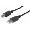 CABLE MANHATTAN USB A MACHO – USB B MACHO, 1 METRO, NEGRO, 306218