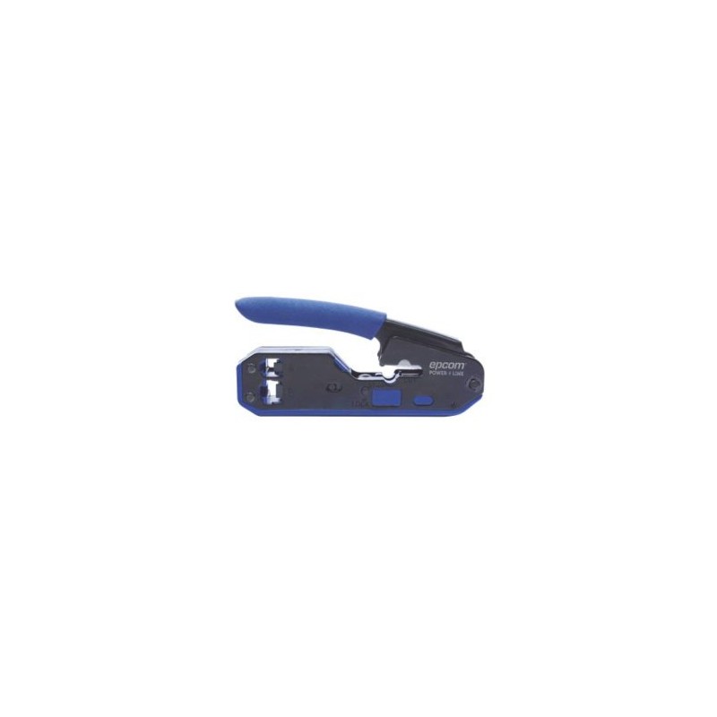 PINZA CRIMPEADORA SLIM EPCOM PARA PLUG RJ-45/RJ-11 EP668, AZUL ACERO AL CARBÓN Y MANGO ERGONÓMICO, EP668