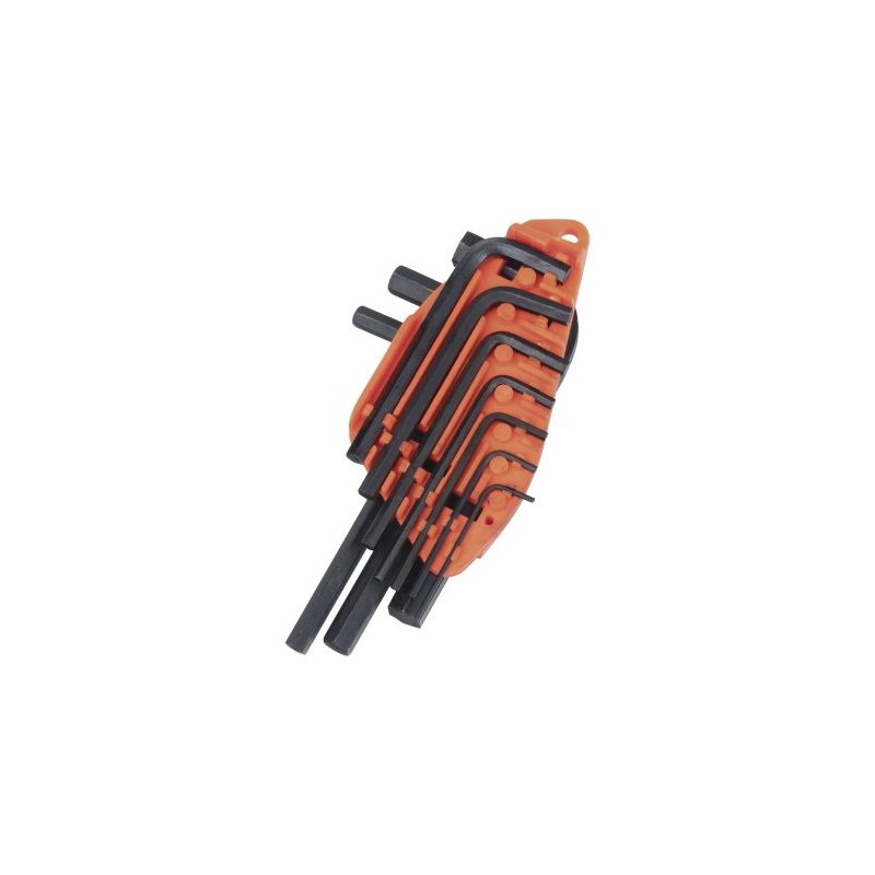 EPCOM JUEGO DE LLAVES HEXAGONALES EP-HL10A, 10 PIEZAS, NEGRO/NARANJA, EP-HL10A