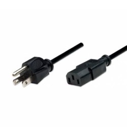 MANHATTAN CABLE IEC 60320 C13 MACHO – NEMA 5-15 MACHO, 1.8 METROS, NEGRO