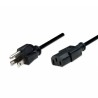 MANHATTAN CABLE IEC 60320 C13 MACHO – NEMA 5-15 MACHO, 1.8 METROS, NEGRO