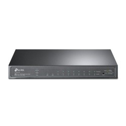 SWITCH TP-LINK GIGABIT ETHERNET TL-SG2210P, 8 PUERTOS POE+ 10/100/1000MBPS + 2 PUERTOS SFP, 20 GBIT/S, 8000 ENTRADAS, ADMINISTRA