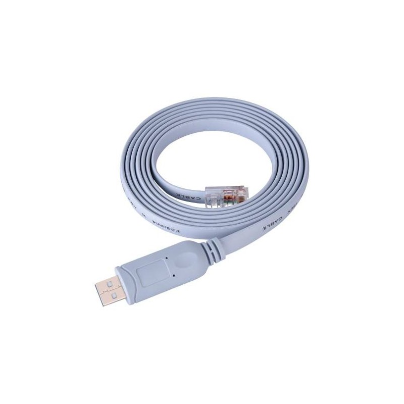 CABLE USB A RJ45 RICHER-R, USB2.0 MACHO A RJ45 MACHO CAT5 CABLE PLANO DE CONSOLA SERIE PARA CISCO ROUTERS SWITCHES PARA CISCO (C