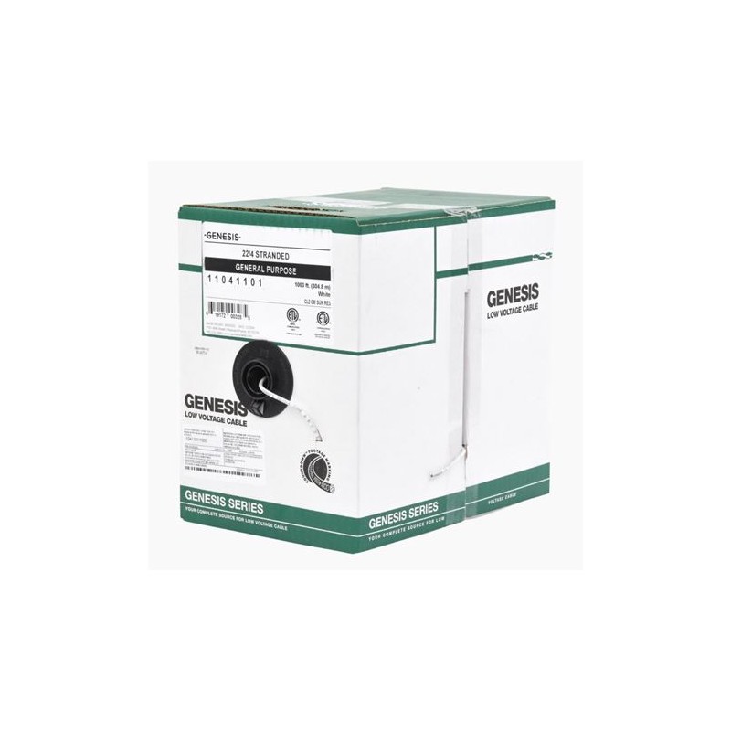 BOBINA DE 305 METROS / CABLE DE COBRE / 4X22 AWG / TIPO CM-CL2 / PARA INTERIOR / COLOR BLANCO / PARA APLICACIONES DE ALARMAS DE 