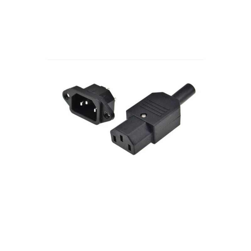 PAQUETE DE 9 UNIDADES – FUENTE DE ALIMENTACIÓN 10A US AC250V 10A 3PIN IEC C13, ADAPTADOR DE ENCHUFE MACHO Y HEMBRA, CONECTOR DE 