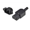 PAQUETE DE 9 UNIDADES – FUENTE DE ALIMENTACIÓN 10A US AC250V 10A 3PIN IEC C13, ADAPTADOR DE ENCHUFE MACHO Y HEMBRA, CONECTOR DE 