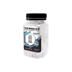 CONECTOR RJ45 LINKEDPRO CAT6 BLINDADO, RJ-45, TRANSPARENTE – 100 PIEZAS, TC6SG-100