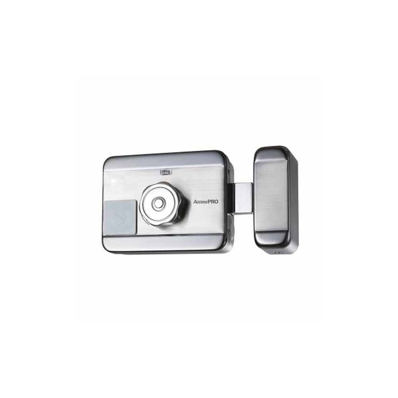 CERRADURA ELÉCTRICA INTELIGENTE MOTORIZADA DERECHA ACCESSPRO CON LECTOR DE TARJETAS DE PROXIMIDAD, 1.000 USUARIOS, EXTERIOR, ACC