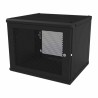 GABINETE PARA MONTAJE EN PARED LINKEDPRO 19, 9U, HASTA 100KG, NEGRO, SR-1909-GFP-VR2