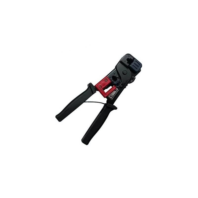 BROBOTIX PINZA PONCHADORA 376, RJ-45, NEGRO/ROJO