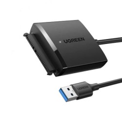 UGREEN ADAPTADOR USB 3.0 A SATA III, ADMITE UASP Y 12TB COMPATIBLE CON DISCO DURO HDD SSD DE 2.5? Y 3.5? CON SUPER SPEED