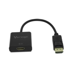 VORAGO ADAPTADOR DISPLAYPORT MACHO – HDMI HEMBRA, NEGRO