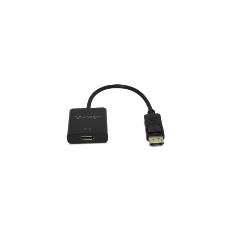 VORAGO ADAPTADOR DISPLAYPORT MACHO – HDMI HEMBRA, NEGRO