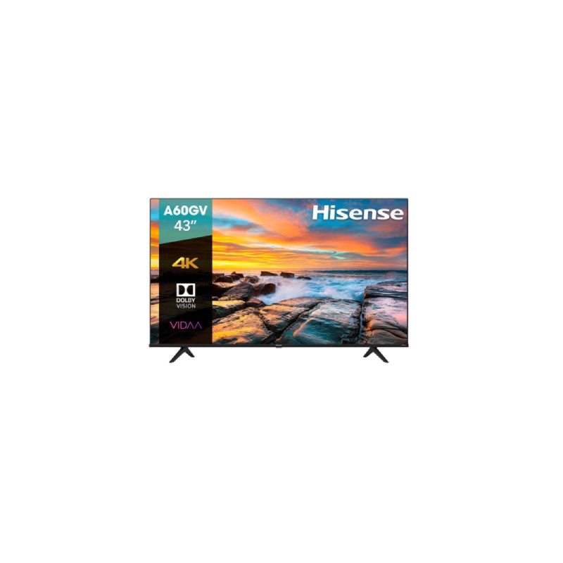 HISENSE SMART TV LED A60GV 43?, 4K ULTRA HD, WIDESCREEN, NEGRO