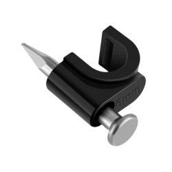 GRAPAS SOSTENEDORAS DE CABLES SAXXON  BOLSA DE 50 GRAPAS DE PARED/ COLOR NEGRO/ DIAMETRO: 5MM / CON CLAVO DE 3/4 PARA CONCRETO D