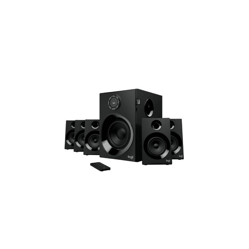 LOGITECH SISTEMA DE BOCINAS CON SUBWOOFER Z607, BLUETOOTH, ALÁMBRICO, 5.1, 80W RMS, USB, NEGRO