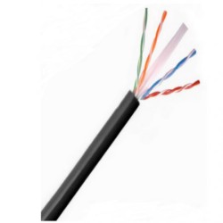 SAXXON OUTP6COP150NE – BOBINA DE CABLE UTP CAT6 100% COBRE/ 150 METROS/ USO EXTERIOR/ CUBIERTA LDPE/ 4 PARES/ SOPORTA PRUEBAS FL