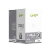 BOBINA DE CABLE MARCA GHIA CAT6 UTP CCA COLOR GRIS 23 AWG UTP 305M 1000FT CERTIFICACIN CE / ROHS, INTERIOR,