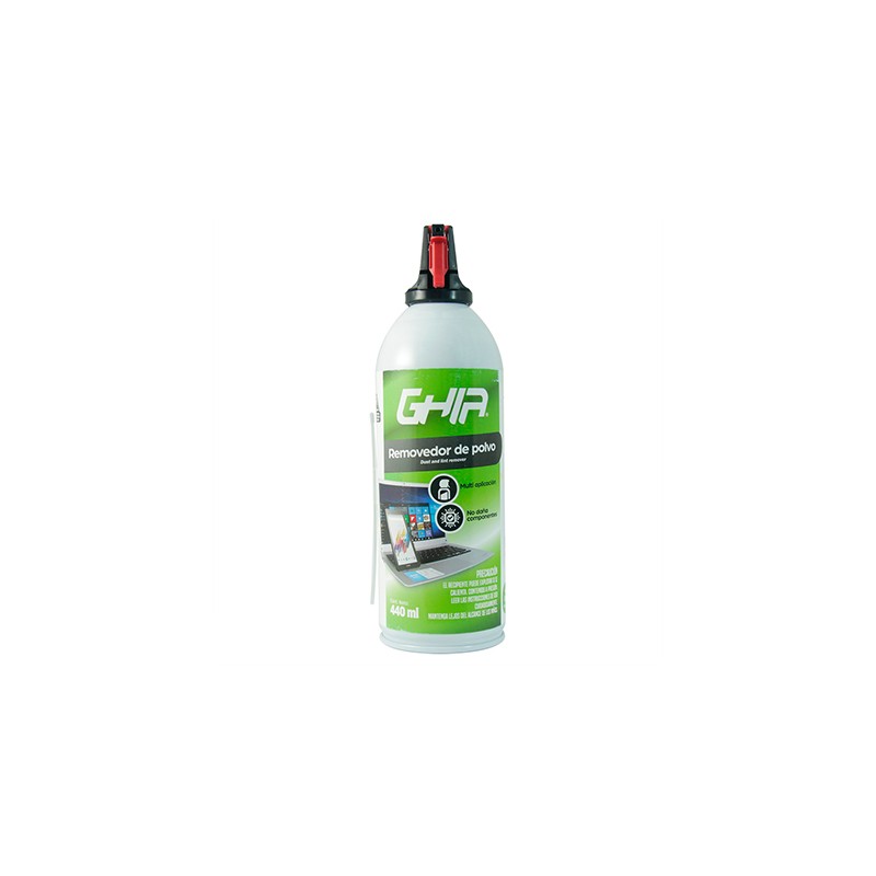 AIRE COMPRIMIDO PARA COMPUTADORA Y ELECTRONICOS MARCA GHIA REMOVEDOR DE POLVO DE 440 ML
