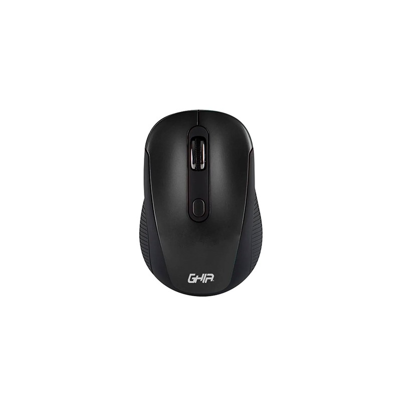 MOUSE INALAMBRICO BASICO GHIA GM200 4 BOTONES COLOR NEGRO 1200DPI