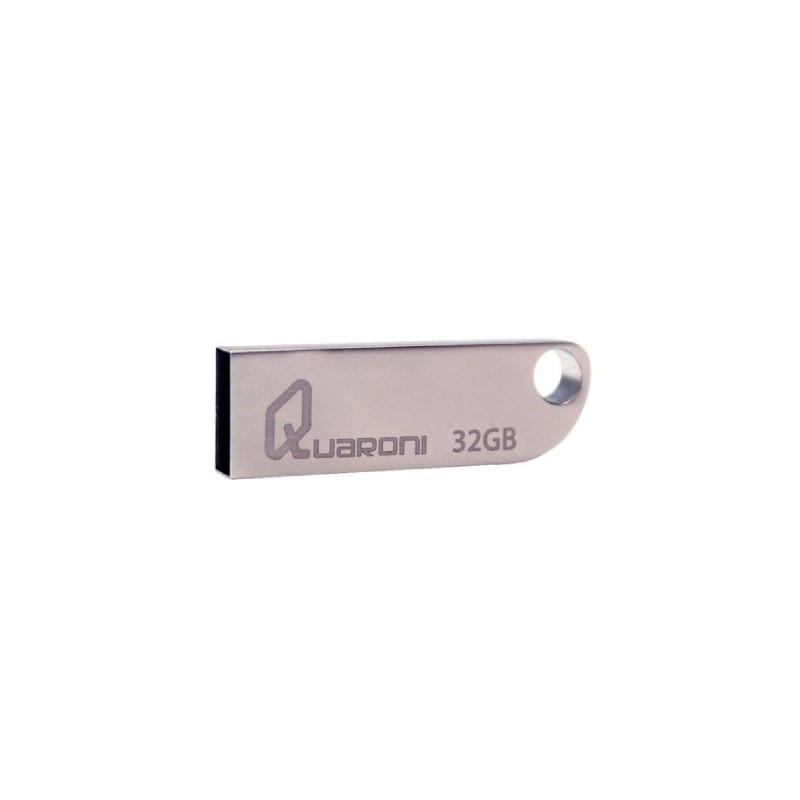 MEMORIA QUARONI 32GB USB 2.0 CUERPO METALICO COMPATIBLE CON WINDOWS, MAC, LINUX, QUF2-32G