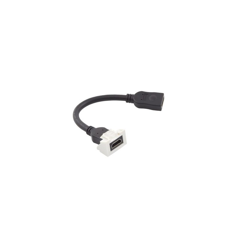 ADAPTADOR HDMI SIEMON CON PIGTAIL HEMBRA-HEMBRA, PARA VÍDEO 720, 1080P, 4K UHD COMPATIBLE CON FACEPLATES MAX SIEMON DE 2 SALIDAS
