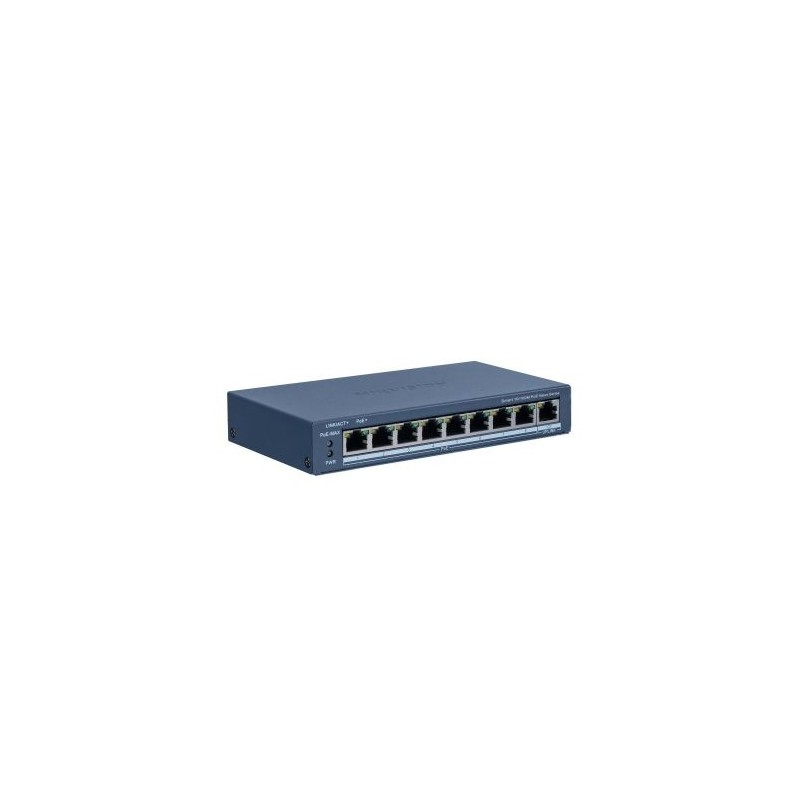 SWITCH HIKVISION FAST ETHERNET DS-3E1309P-EI/M, 8 PUERTOS POE 10/100 MBPS + 1 PUERTO UPLINK, 30W, 3.6 GBIT/S, 8.000 ENTRADAS – A